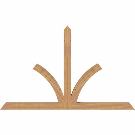 Ekena Millwork Richland Timber Gable Bracket, Western Red Cedar, 108"W x 68"H x 5 1/2"D x 5 1/2"F, 15/12 Pitch GBW108X68X0606RIC00SWR